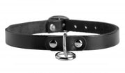 Unisex Choker aus Leder mit O-Ring