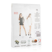 Weißes Minikleid mit Netz-Ärmeln