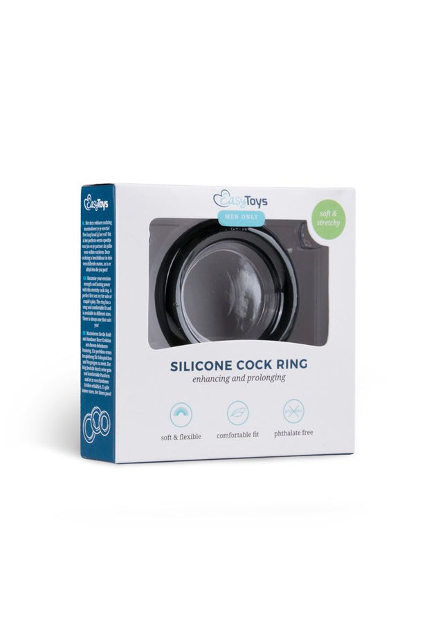EasyToys Penisring aus Silikon Large in Schwarz