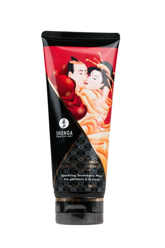 Shunga - Eetbare Massagecrème Strawberry Wine