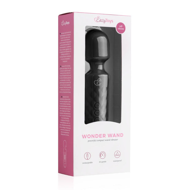 EasyToys Mini Wand-Vibrator - Schwarz