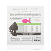 Analplug aus Silikon mit Diamant - pink