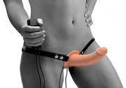 Power Pegger Doppel-Strap-On Vibrator - Hautfarbe