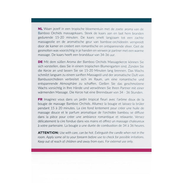 Exotiq Massagekerze Bamboo Orchids - 200g