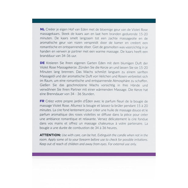 Exotiq Massagekerze Violet Rose - 200g