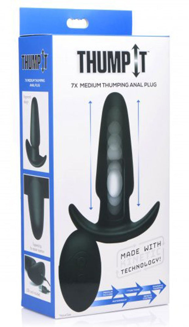 Thump-It Curved Buttplug aus Silikon - Medium