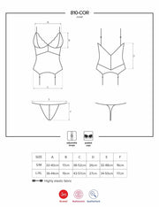 Strumpfband Top mit Spitzendetails - Schwarz