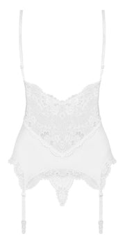 Jarreteltop Met Kanten Details - Wit