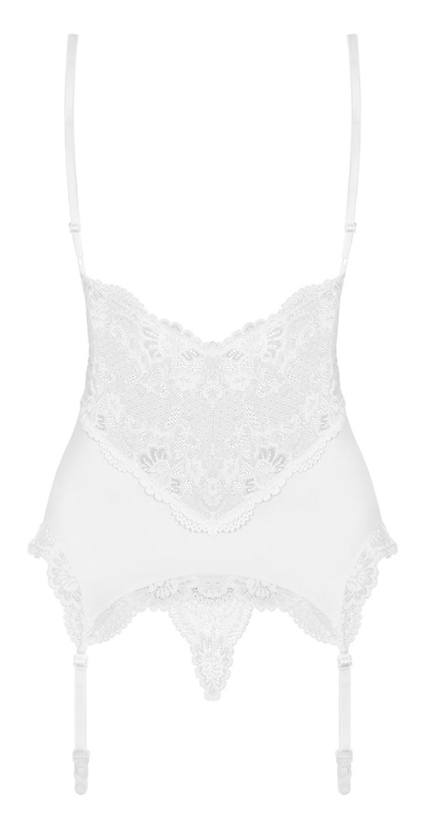 Jarreteltop Met Kanten Details - Wit