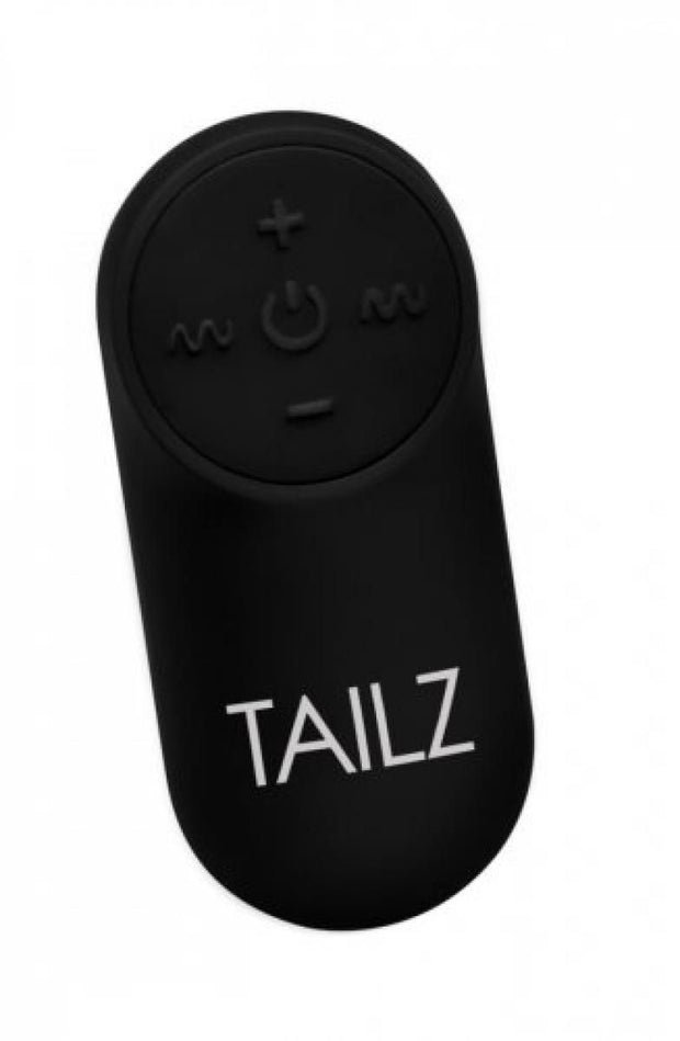 Vibrierender Analplug mit Fox Tail - Weiß