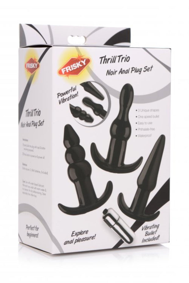 Thrill Trio Analplug - 3-teiliges Set - Schwarz