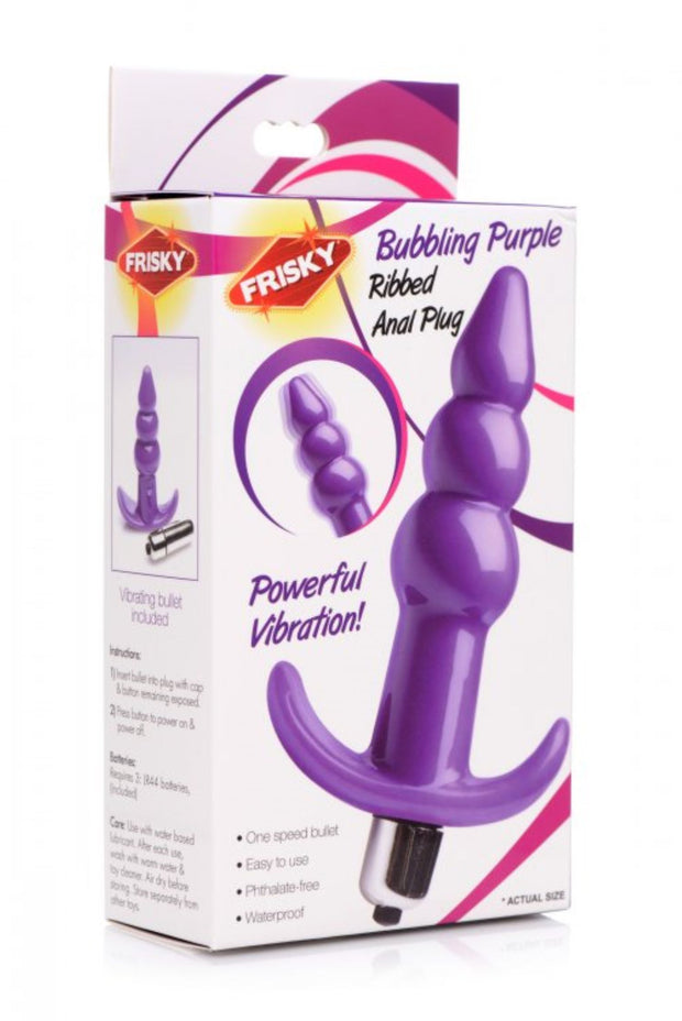 Bubbly Vibrierender Analplug mit Riffelung