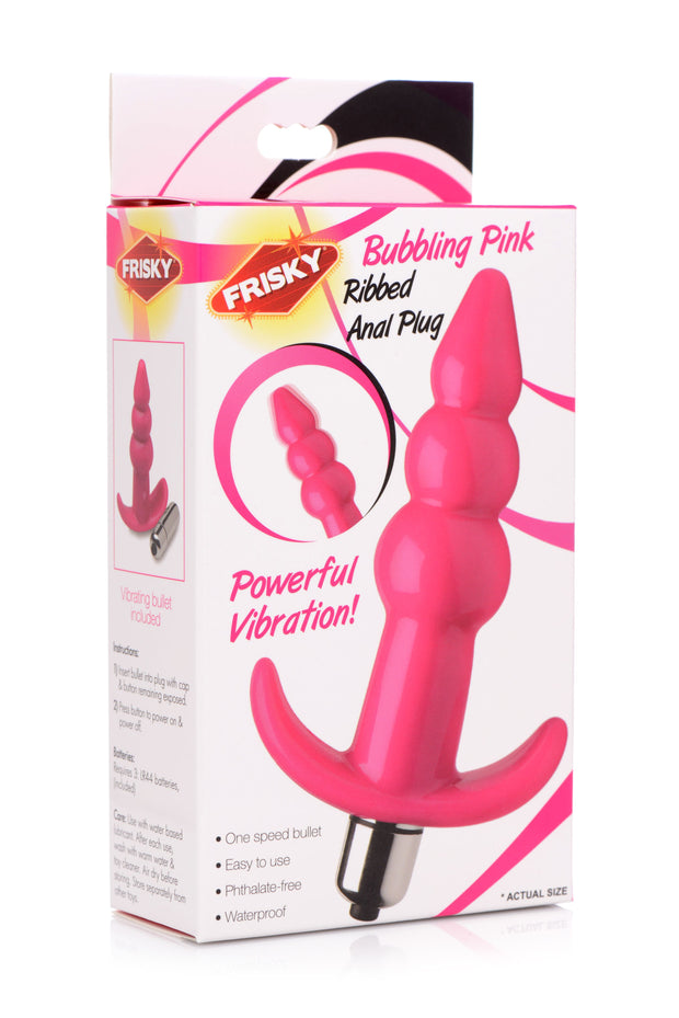 Bubbly Vibrierender Analplug mit Riffelung