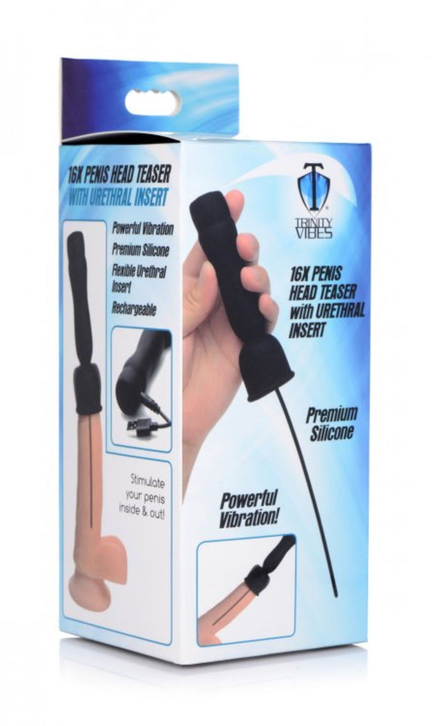 Penis-Dilatator mit vibrierendem Eichel-Stimulator