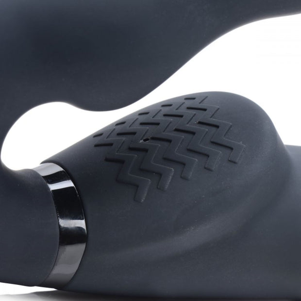 Swirl Vibrierender halterloser Strap-on - Schwarz