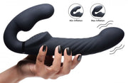 Swirl Vibrierender halterloser Strap-on - Schwarz