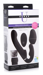 Swirl Vibrierender halterloser Strap-on - Schwarz