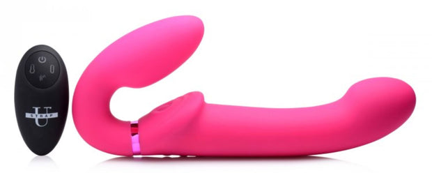 G-Pulse Vibratorischer Strapless Strap-On Vibrator mit Fernbedienung - Rosa