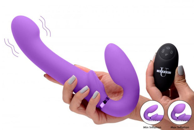 G-Pulse Vibrierender halterloser Strap-on - Lila