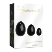 La Gemmes - 3-delige Yoni Egg Set - Zwarte Obsidiaan