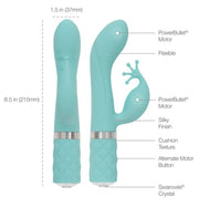 Pillow Talk - Kinky Rabbit & G-Punkt-Vibrator - Türkis
