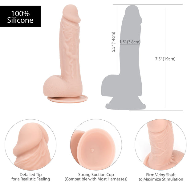 Addiction - Mark Dildo mit Saugnapf - 19 cm