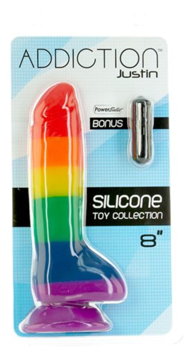 Addiction - Justin Rainbow Silikondildo - 19 cm
