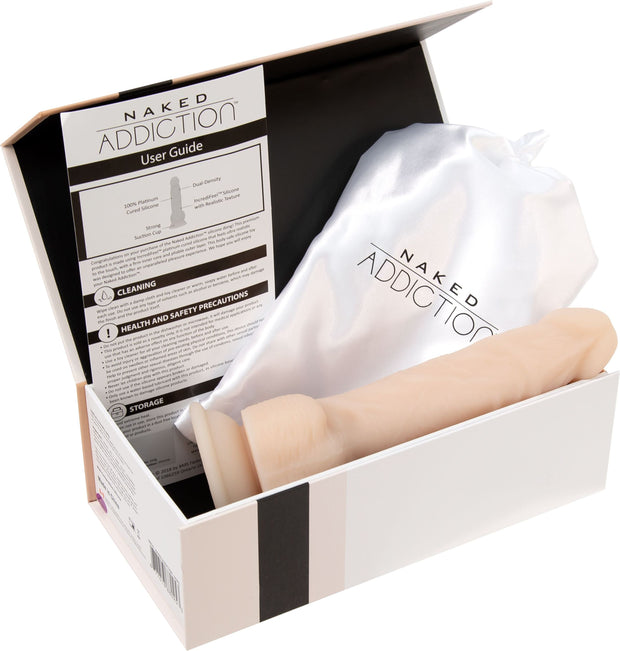 Naked Addiction - Realistischer vibrierender und rotierender Dildo - 20 cm