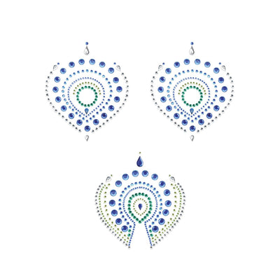 Flamboyant Tattoo-Aufkleber - grün/blau