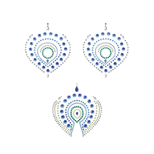 Flamboyant Tattoo-Aufkleber - grün/blau