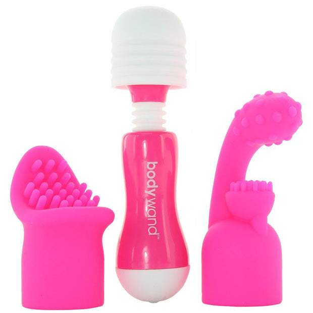 Bodywand Mini-Massagestab mit Zubehör - pink