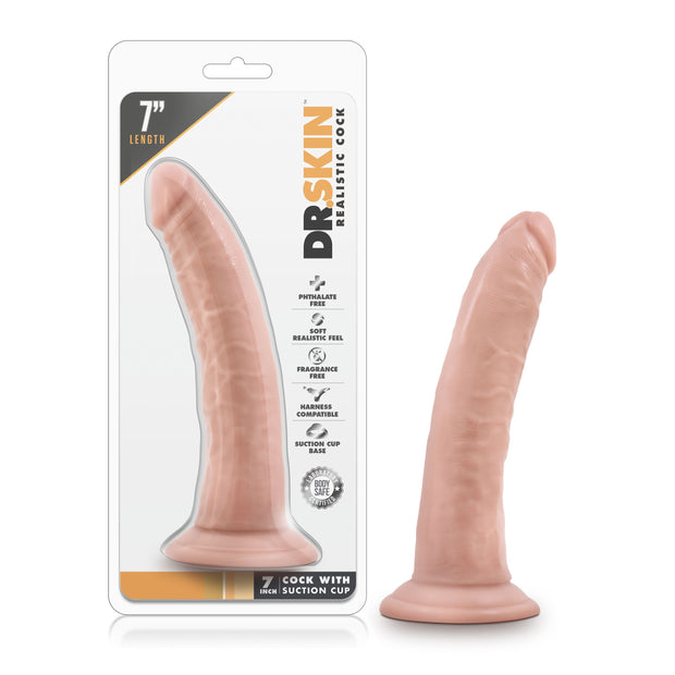 Dr. Skin – Realistischer Dildo mit Saugnapf 18 cm – Vanille