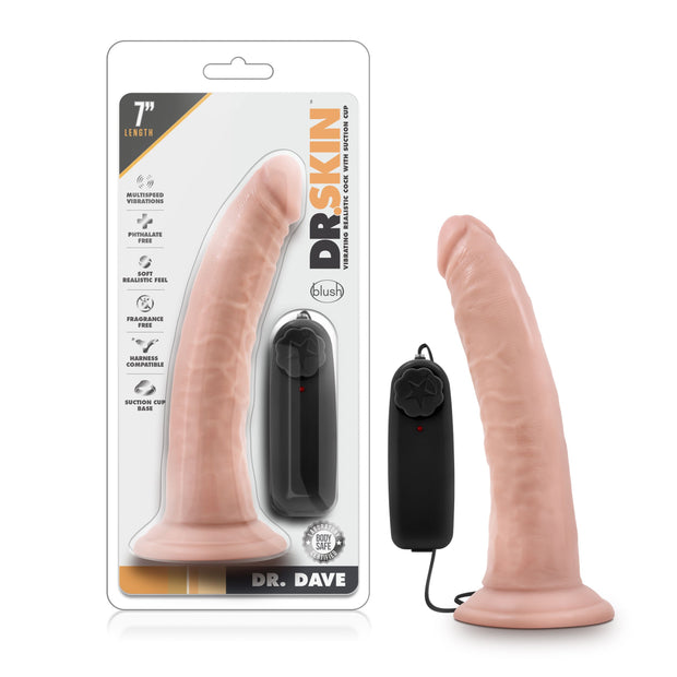Dr. Skin - Dr. Dave Vibrator mit Saugnapf - Vanille