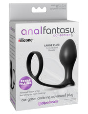 Ass-Gasm Cockring mit vibrierendem Butt-Plug