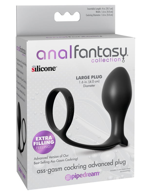 Ass-Gasm Cockring mit vibrierendem Butt-Plug