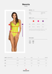Neonia Auffälliger Bodysuit mit Reißverschluss - Neongelb