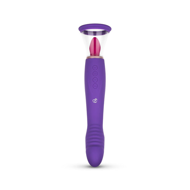 Pleasure Pump mit G-Punkt Vibrator - Violett