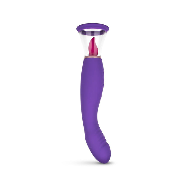 Pleasure Pump mit G-Punkt Vibrator - Violett