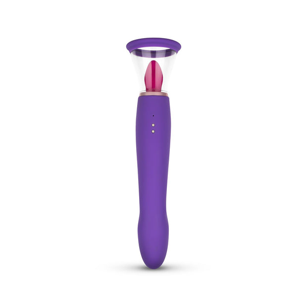 Pleasure Pump mit G-Punkt Vibrator - Violett