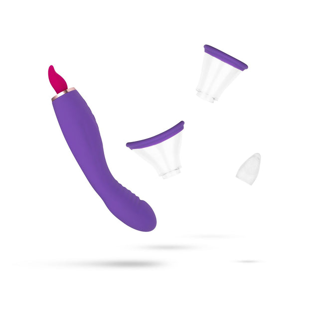 Pleasure Pump mit G-Punkt Vibrator - Violett