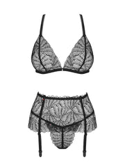 Firella 3-Delige Jarretel Set - Zwart