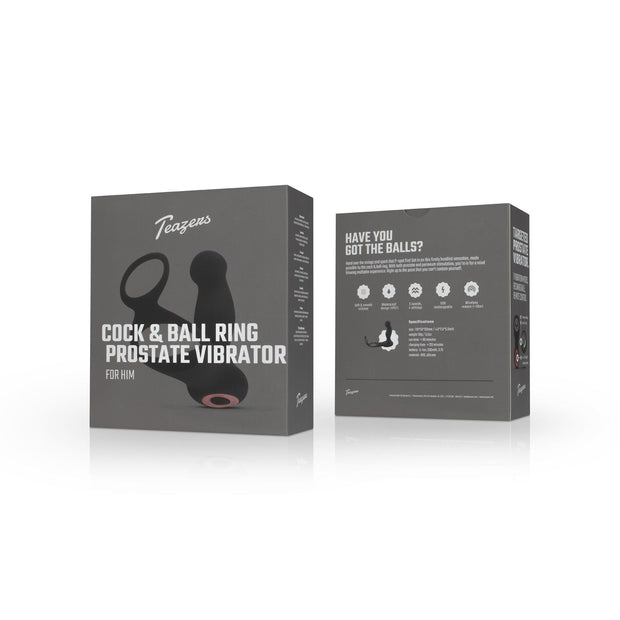 Teazers Penis- & Hodenring mit Prostatavibrator mit Fernbedienung