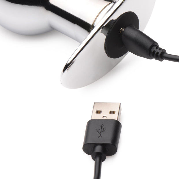 Chrome Blast Wiederaufladbarer Analplug mit Fernbedienung - groß
