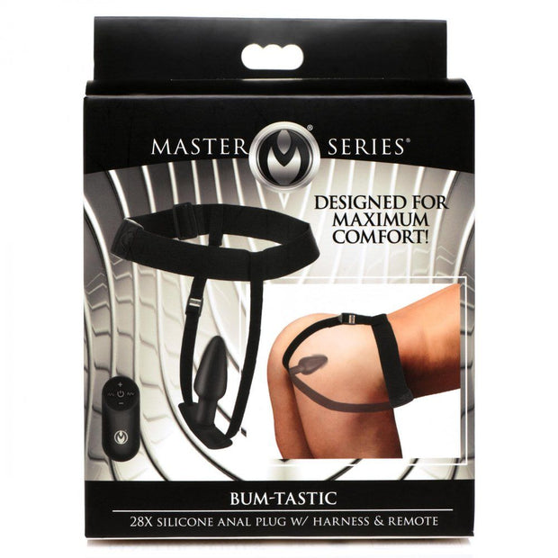 Bum-Tastic Vibrierender Analplug mit Gurtzeug & Fernbedienung
