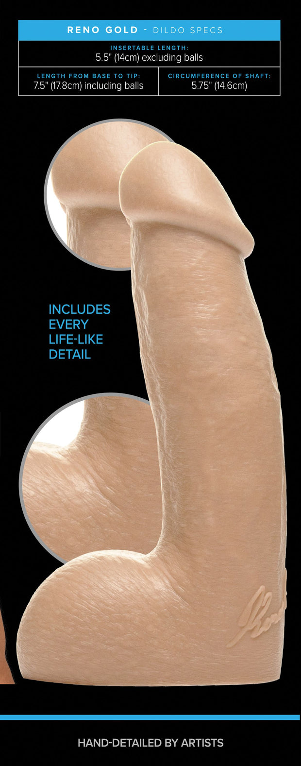 Fleshjack Boys - Reno Gold Dildo