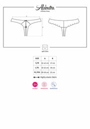 Alabastra Tanga mit offenem Schritt - Weiß