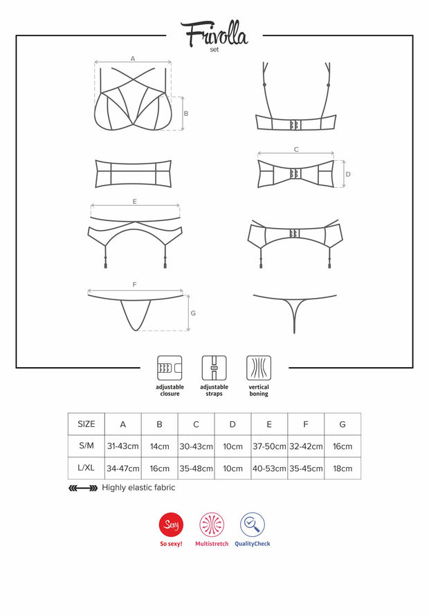Cobra Nive Dessous-Set - Schwarz
