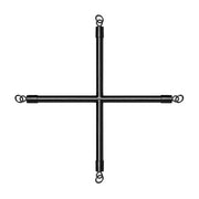Hog Tie Kreuzstange mit Handschellen - Schwarz