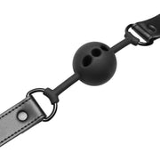 Offener Silikon-Knebel - Schwarz