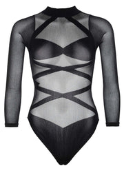 Truth Or Dare Body & Strümpfe Set - Schwarz